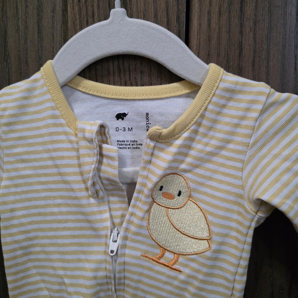 Monica + Andy Spring Duck Applique Sleeper - Picture 2 of 2
